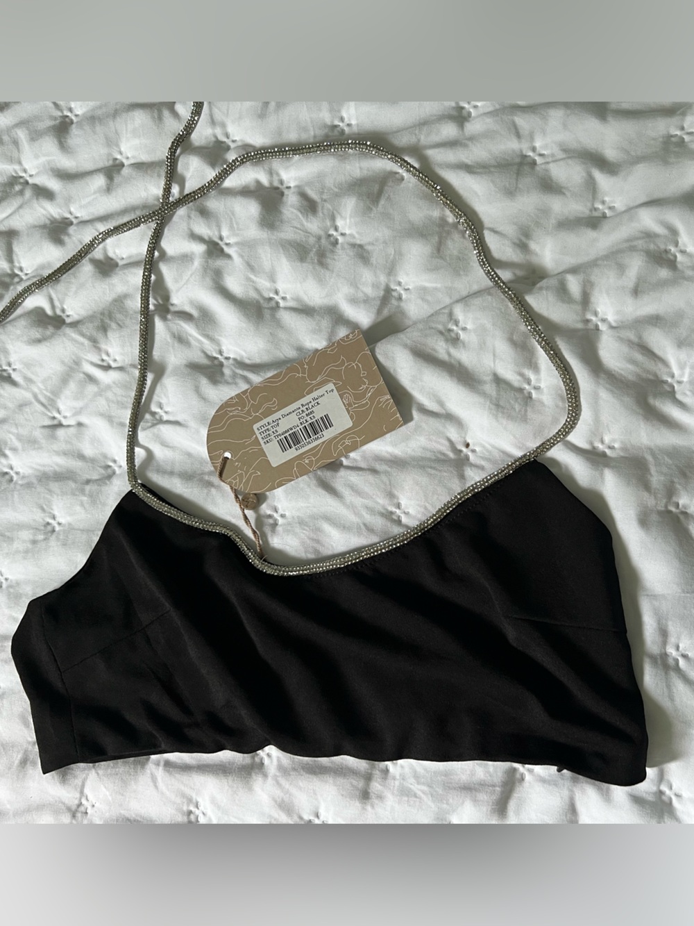 Meshki Rhinestone-Trim Halter Top - Picture 2 of 3